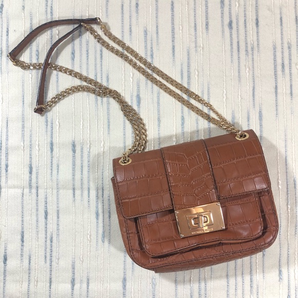 Michael Kors Handbags - Michael Kors Brown Leather Chain Strap Crossbody